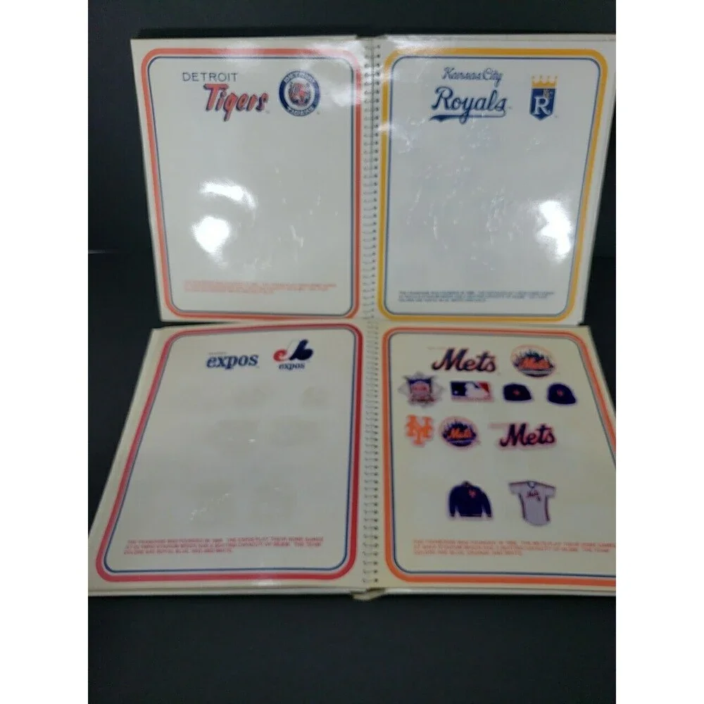 American & National League Baseball Sticker Albums MLB Vintage 1983 Imperial Toy